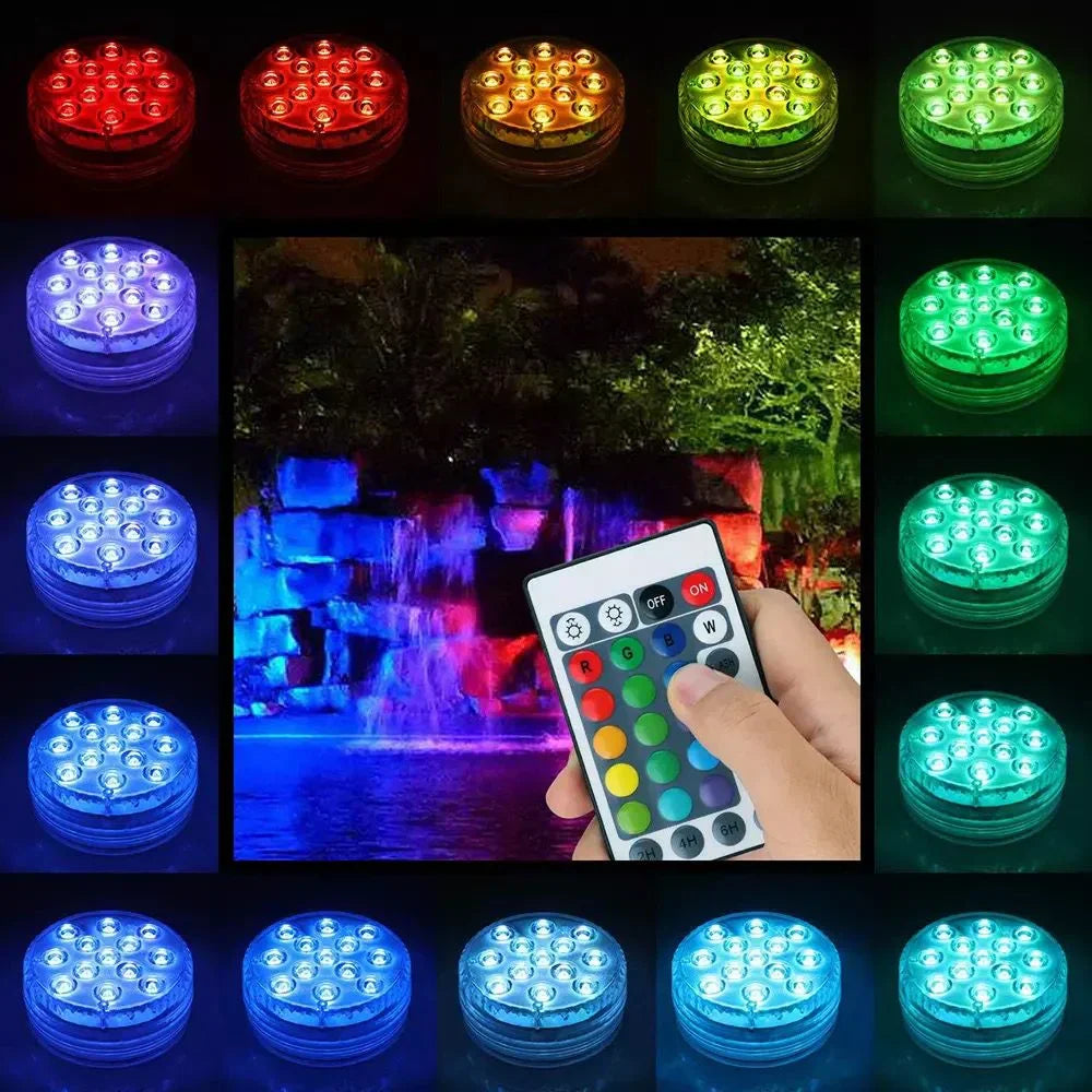 🔥 LIQUIDACIÓN DE STOCK: KIT DE ILUMINACIÓN RGB PARA PISCINAS - CON CONTROL REMOTO INALÁMBRICO