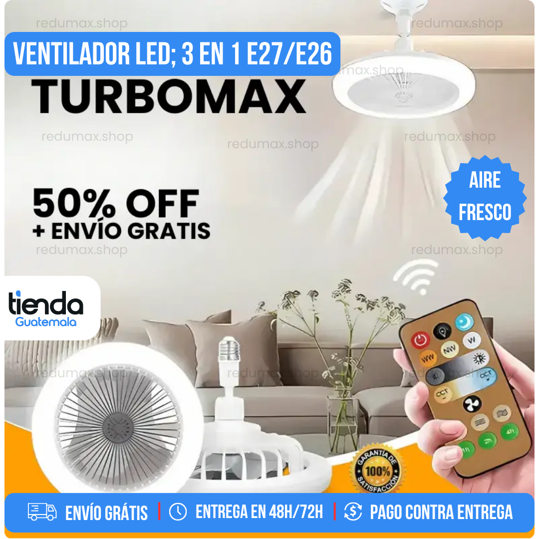 🔥Ventilador Inteligente de LED 2 en 1 TurboMax™ - [SUPER POTENTE]