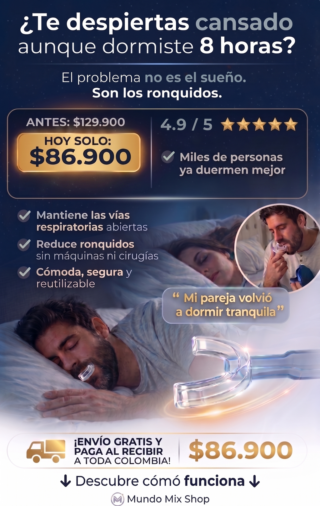 Antironquidos Protector Bucal Descanso